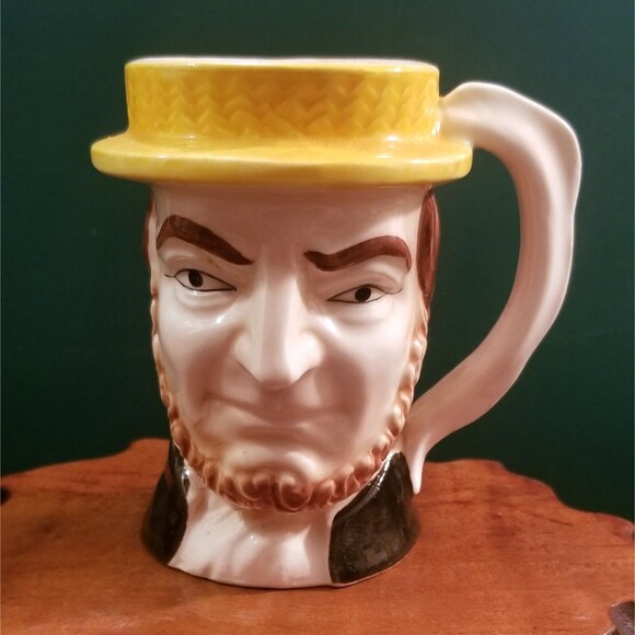 Vintage Amish PA Dutch Straw Hate Ceramic Toby Jug Character Mug Japan - Picture 1 of 3